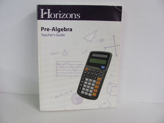 Prealgebra Horizons Teacher Guide  Pre-Owned 8th Grade Mathematics Textbooks