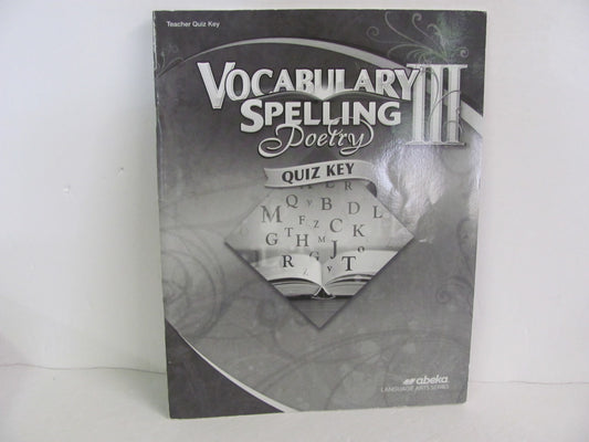 Vocabulary Spelling Poetry III Abeka 9th Grade Spelling/Vocabulary Books