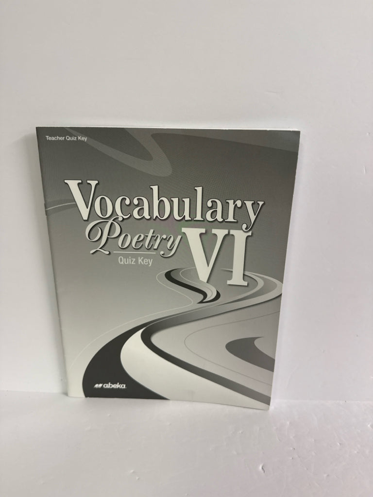 Vocabulary Poetry VI Abeka Quiz Key Pre-Owned 12th Grade Language Textbooks