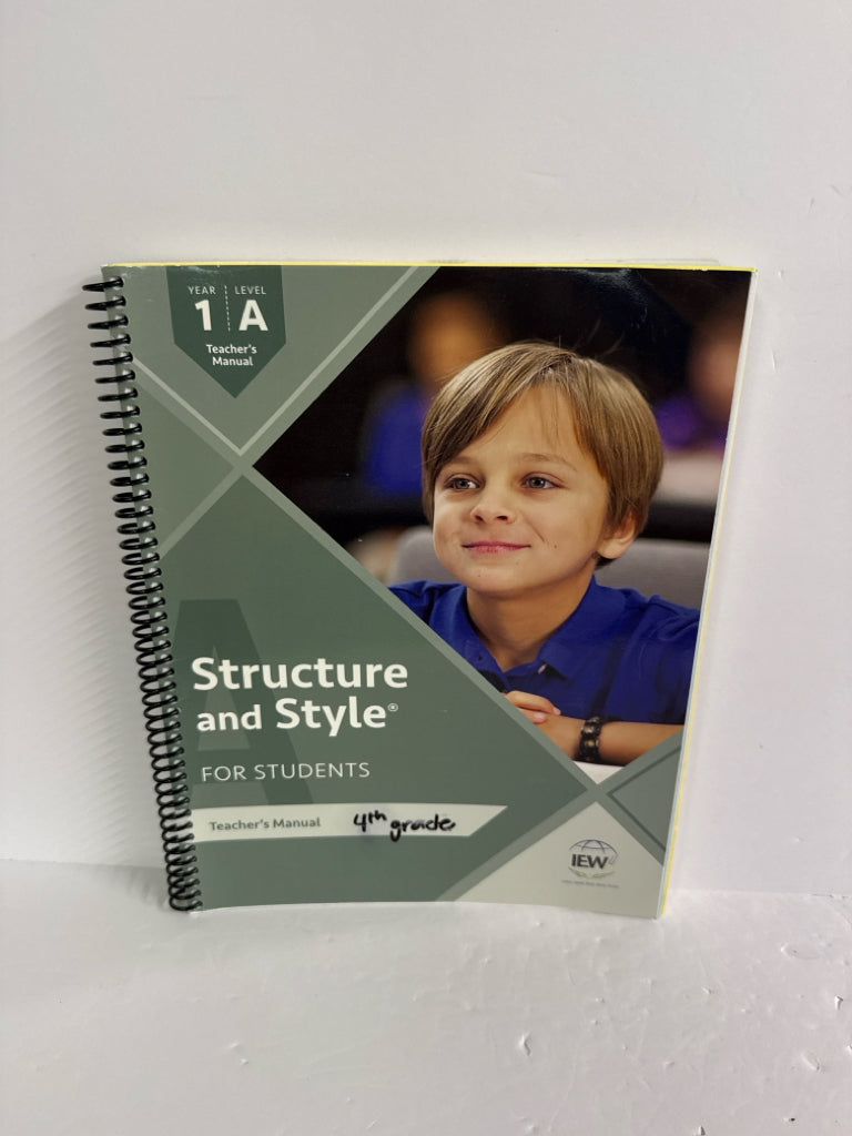 Structure & Style Year 1, Level A IEW Teacher Manual  Pre-Owned IEW