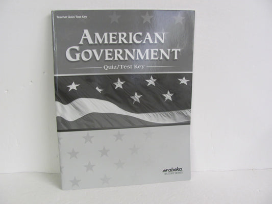 American Government Abeka Quiz/Test Key  Pre-Owned 12th Grade History Textbooks