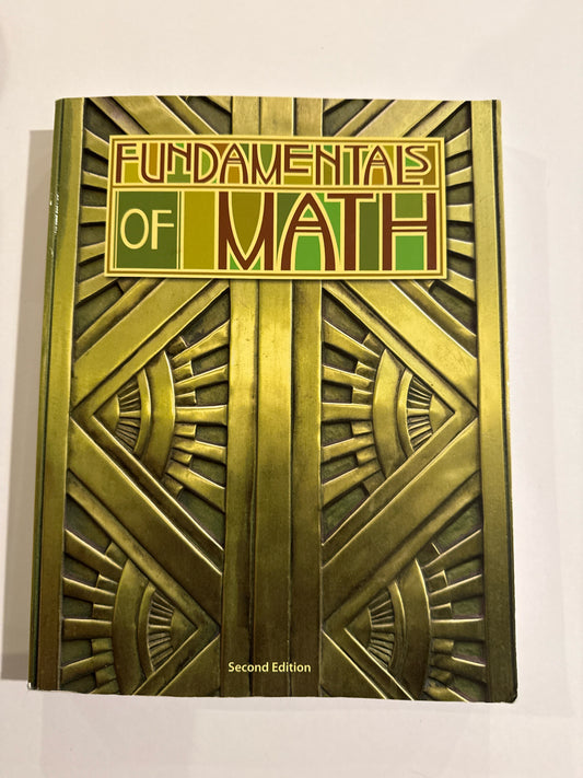 Fundamentals of Math BJU Press Student Text  Pre-Owned Mathematics Textbooks