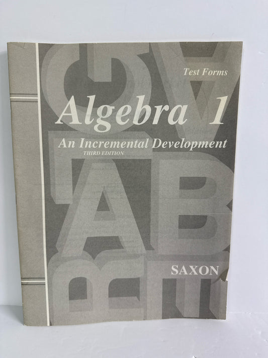 Algebra 1 Saxon Tests  Pre-Owned 9th Grade Mathematics Textbooks