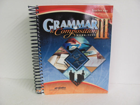Grammar & Composition III Abeka Teacher Key  Pre-Owned Language Textbooks