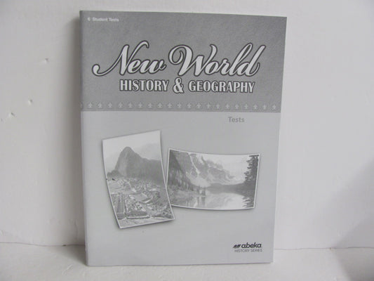 New World History Abeka Tests  Pre-Owned 6th Grade History Textbooks