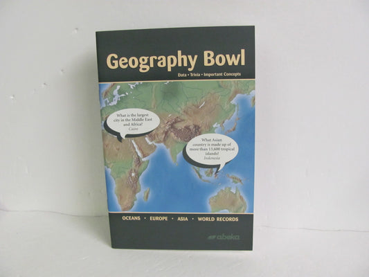 Geography Bowl Abeka Student Book Pre-Owned Middle School History Textbooks