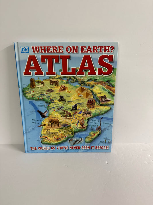 Where on Earth? Atlas DK Publishing Pre-Owned Elementary Geography Textbooks