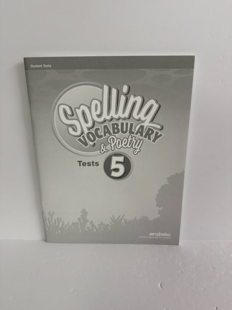 Spelling Vocabulary & Poetry 5 Abeka Tests Pre-Owned Language Textbooks