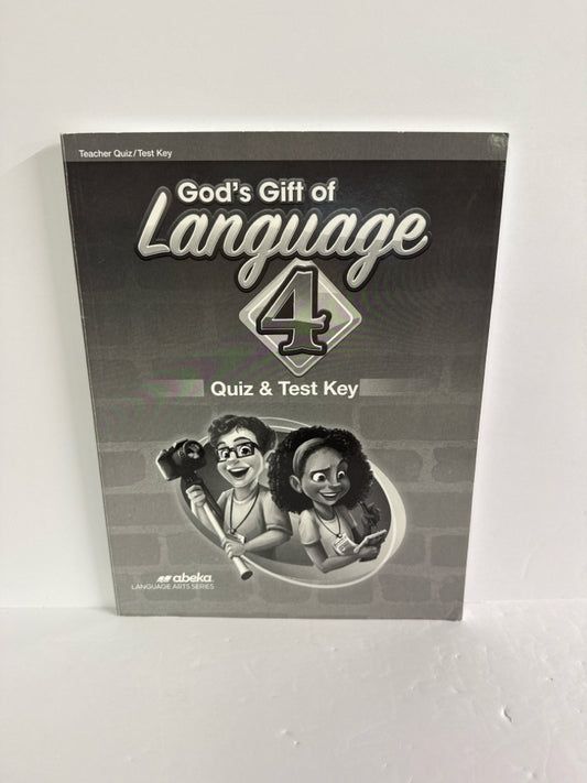 God's Gift of Language 4 Abeka Quiz/Test Key  Pre-Owned Language Textbooks