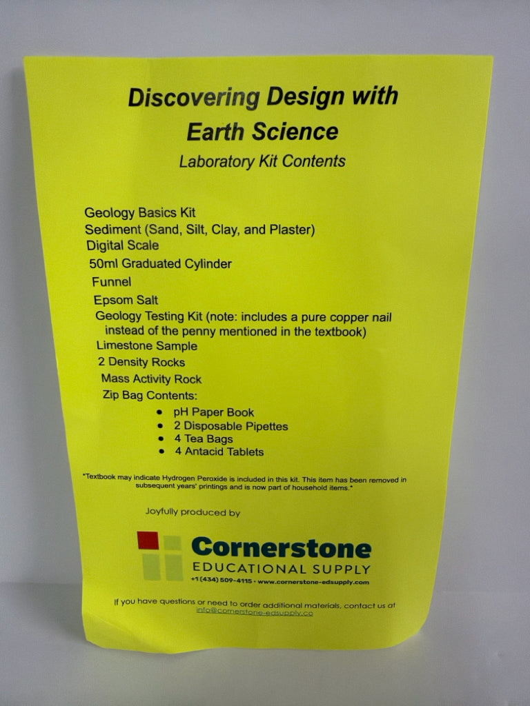 Discovering Design with Earth Scien Cornerstone 8th Grade Science Textbooks