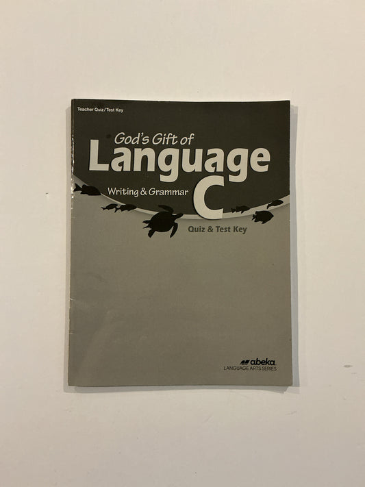 God's Gift of Language C  Abeka Quiz/Test Key  Pre-Owned Language Textbooks