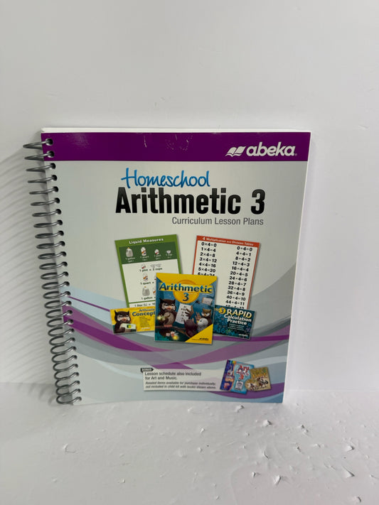 Arithmetic 3 Abeka Curriculum/Lesson Plan Pre-Owned Mathematics Textbooks