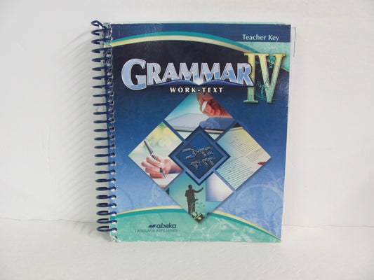 Grammar IV Abeka Teacher Key  Pre-Owned 10th Grade Language Textbooks