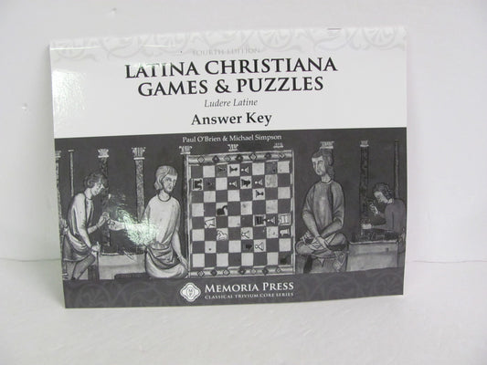 Latina Christiana Games & Puzzles Memoria Press Middle School Latin Books