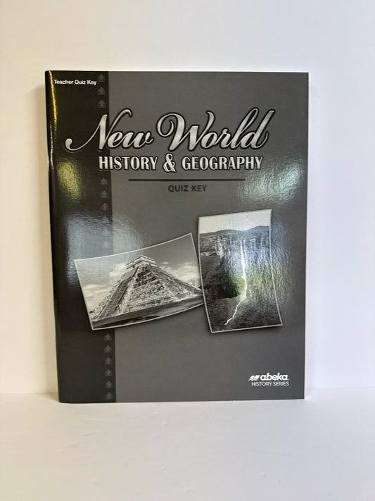 New World History & Geography Abeka Quiz Key Pre-Owned History Textbooks