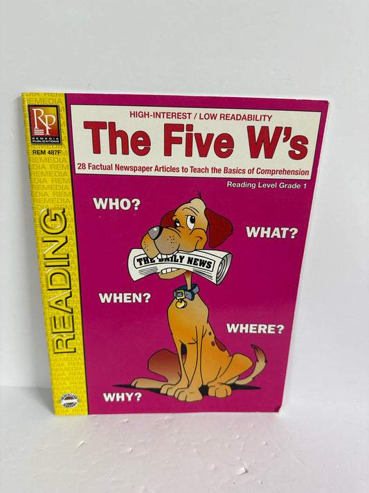 The Five W's Remedia Workbook  Pre-Owned Elementary Reading Textbooks