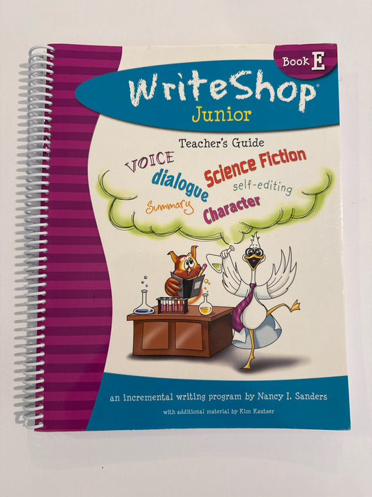 Write Shop Junior Write Shop Teacher Guide  Pre-Owned Sanders Writing Books