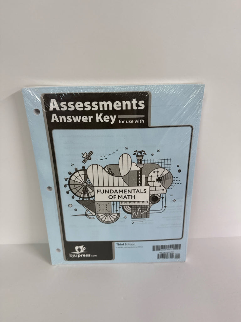 Fundamentals of Math BJU Press Assessment Key  Pre-Owned Mathematics Textbooks