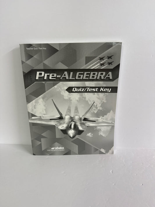 Pre-Algebra Abeka Quiz/Test Key  Pre-Owned 8th Grade Mathematics Textbooks