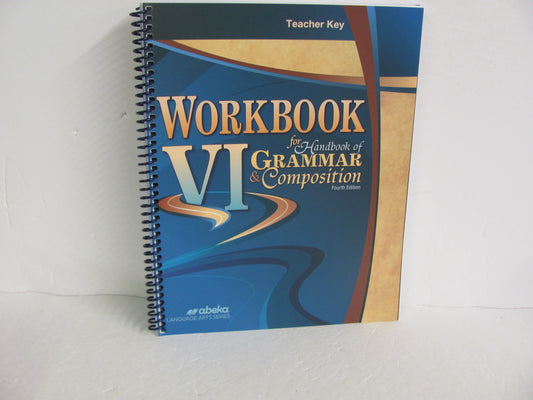 Workbook VI Abeka Teacher Key  Pre-Owned 12th Grade Language Textbooks