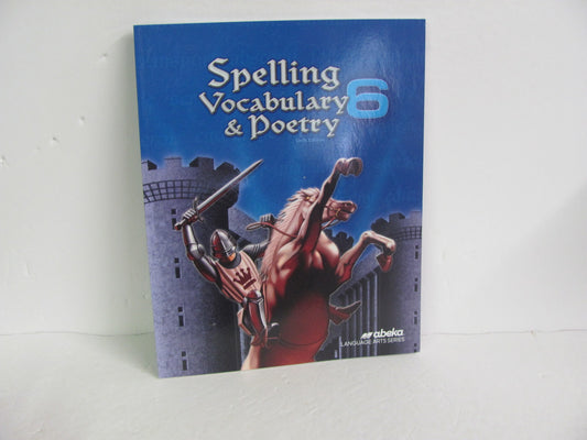 Spelling Vocabulary & Poetry Abeka 6th Grade Spelling/Vocabulary Books