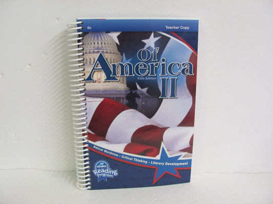 Of America II Abeka Teacher Copy  Pre-Owned 6th Grade Reading Textbooks