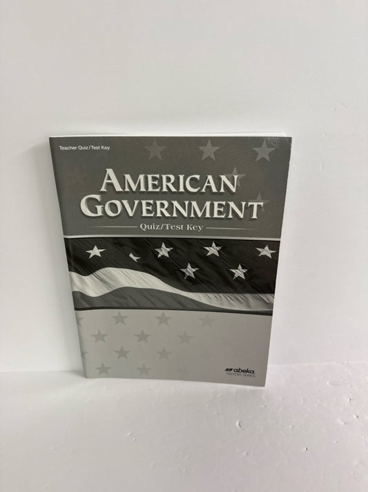 American Government Abeka Quiz/Test Key  Pre-Owned 10th Grade History Textbooks
