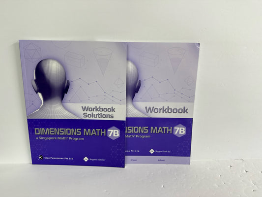 Dimensions Math 7B Singapore Set  Pre-Owned 7th Grade Mathematics Textbooks