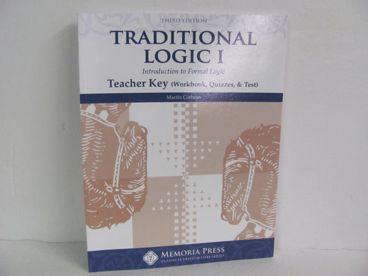 Traditional Logic I Memoria Press Teacher Key  Pre-Owned Cothran Logic Books