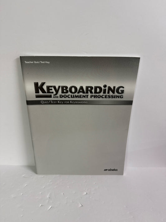 Keyboarding Abeka Quiz/Test Key  Pre-Owned High School Electives Books