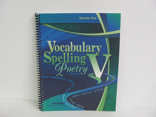 Vocabulary Spelling Poetry V Abeka 11th Grade Spelling/Vocabulary Books
