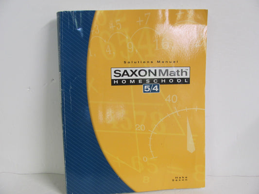 Math 54 Saxon Solution Key Pre-Owned 4th Grade Mathematics Textbooks