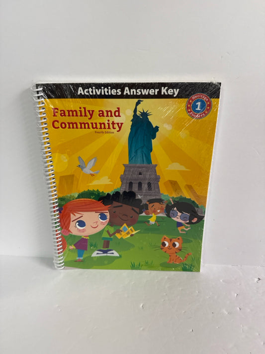 Family and Community BJU Press Answer Key  Pre-Owned 1st Grade History Textbooks