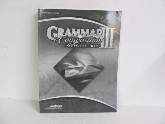 Grammar III Abeka Quiz/Test Key  Pre-Owned 9th Grade Language Textbooks