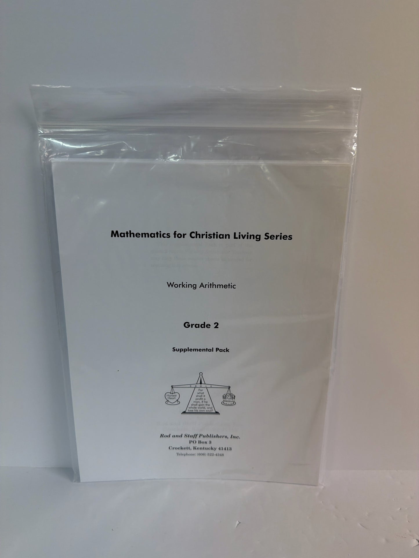 Working Arithmetic Rod & Staff Supplement Pre-Owned Mathematics Textbooks