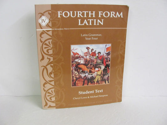 Fourth Form Latin Memoria Press Student Book Pre-Owned High School Latin Books
