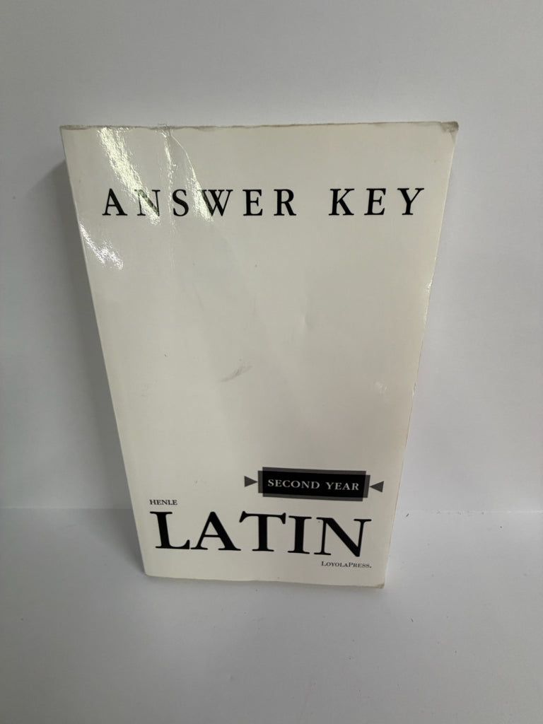 Henle Latin Loyola Press Answer Key  Pre-Owned High School Latin