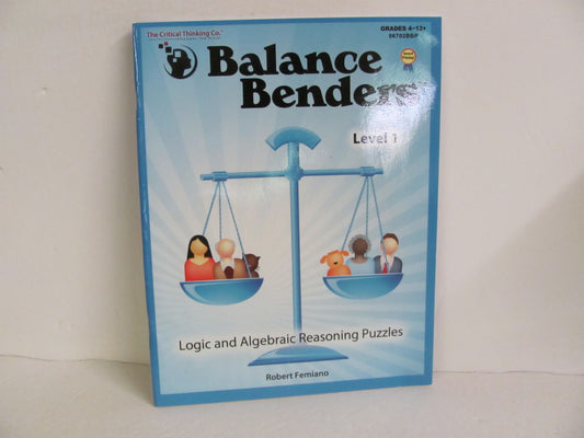 Balance Benders Critical Thinking Company Workbook  Pre-Owned Logic Books