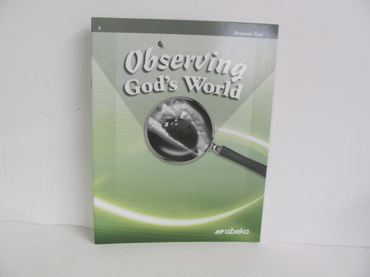 Observing God's World Abeka Answer Key  Pre-Owned 6th Grade Science Textbooks