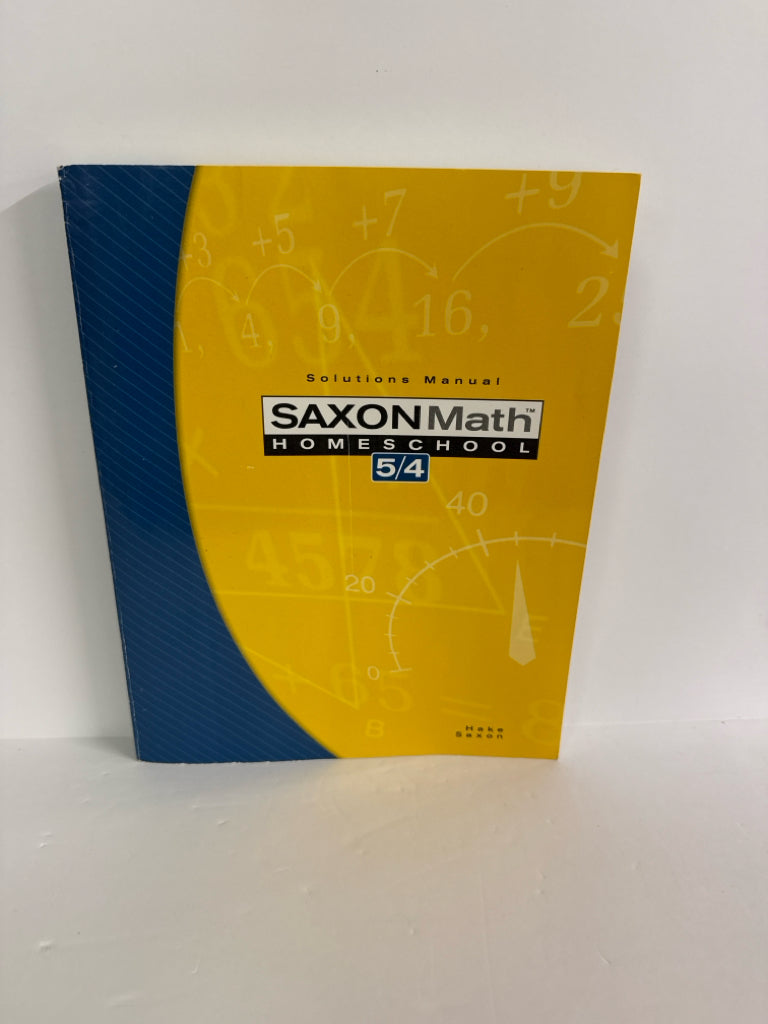 Math 54 Saxon Solutions Manual  Pre-Owned Hake 4th Grade Mathematics Textbooks
