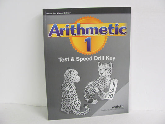 Arithmetic 1 Abeka Test Key Pre-Owned 1st Grade Mathematics Textbooks