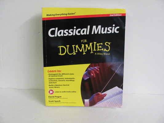 Classical Music For Dummies Pre-Owned Music Education Books