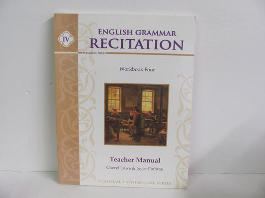 English Grammar Recitation Memoria Press Lowe Language Textbooks