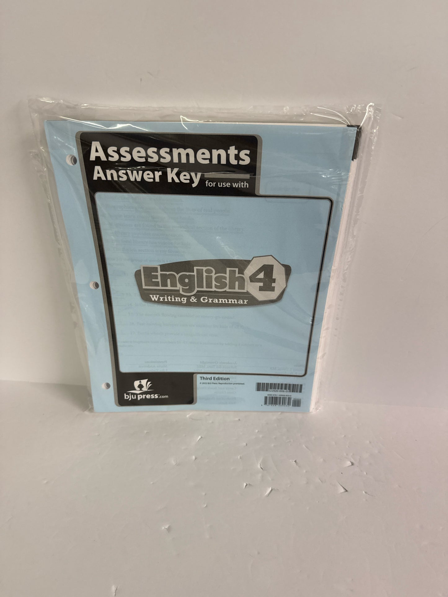 English 4 BJU Press Assessment Key  Pre-Owned 4th Grade Language Textbooks