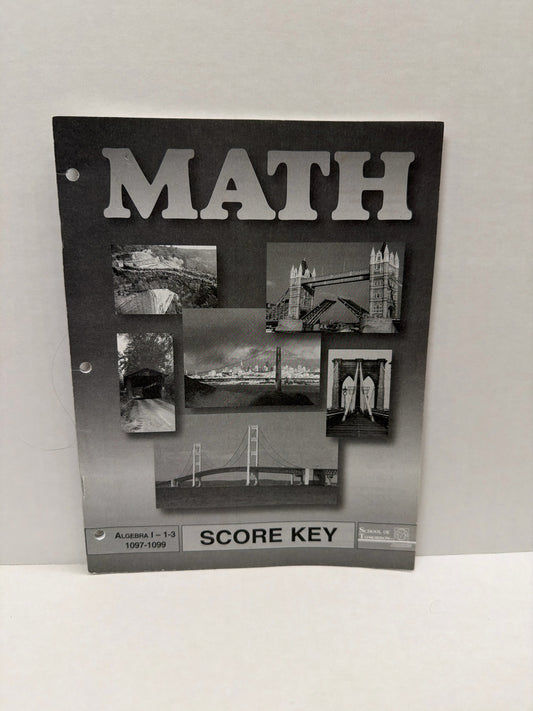 Algebra I ACE Score Key  Pre-Owned 9th Grade Mathematics Textbooks