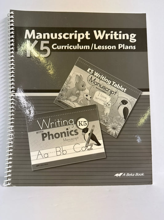 Manuscript Writing Abeka Curriculum/Lesson Plan Pre-Owned Penmanship Books