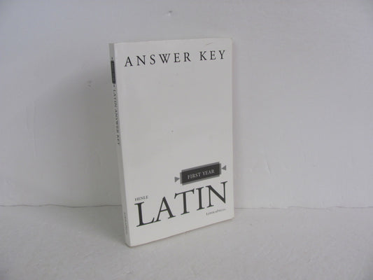 Henle Latin First Year Loyola Press Answer Key  Pre-Owned Latin Books