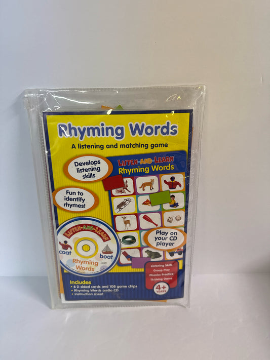 Listen & Learn Rhyming Words Pre-Owned Elementary Early Learning Books