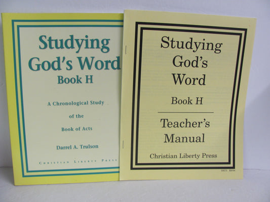 Studying God's Word Book H Christian Liberty Set  Pre-Owned Bible Textbooks