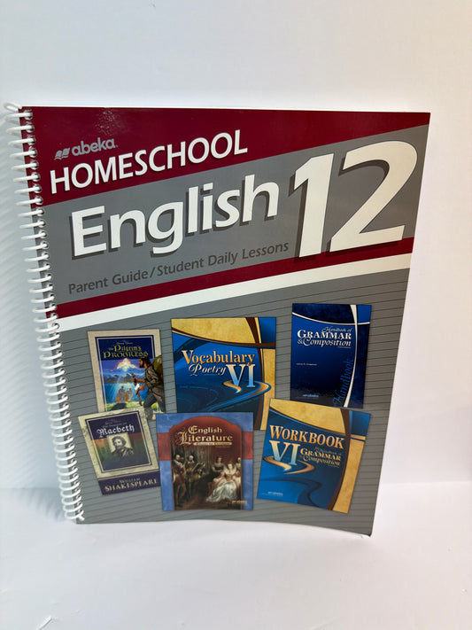 English 12 Abeka Parent Guide/Daily Lesson Pre-Owned Language Textbooks